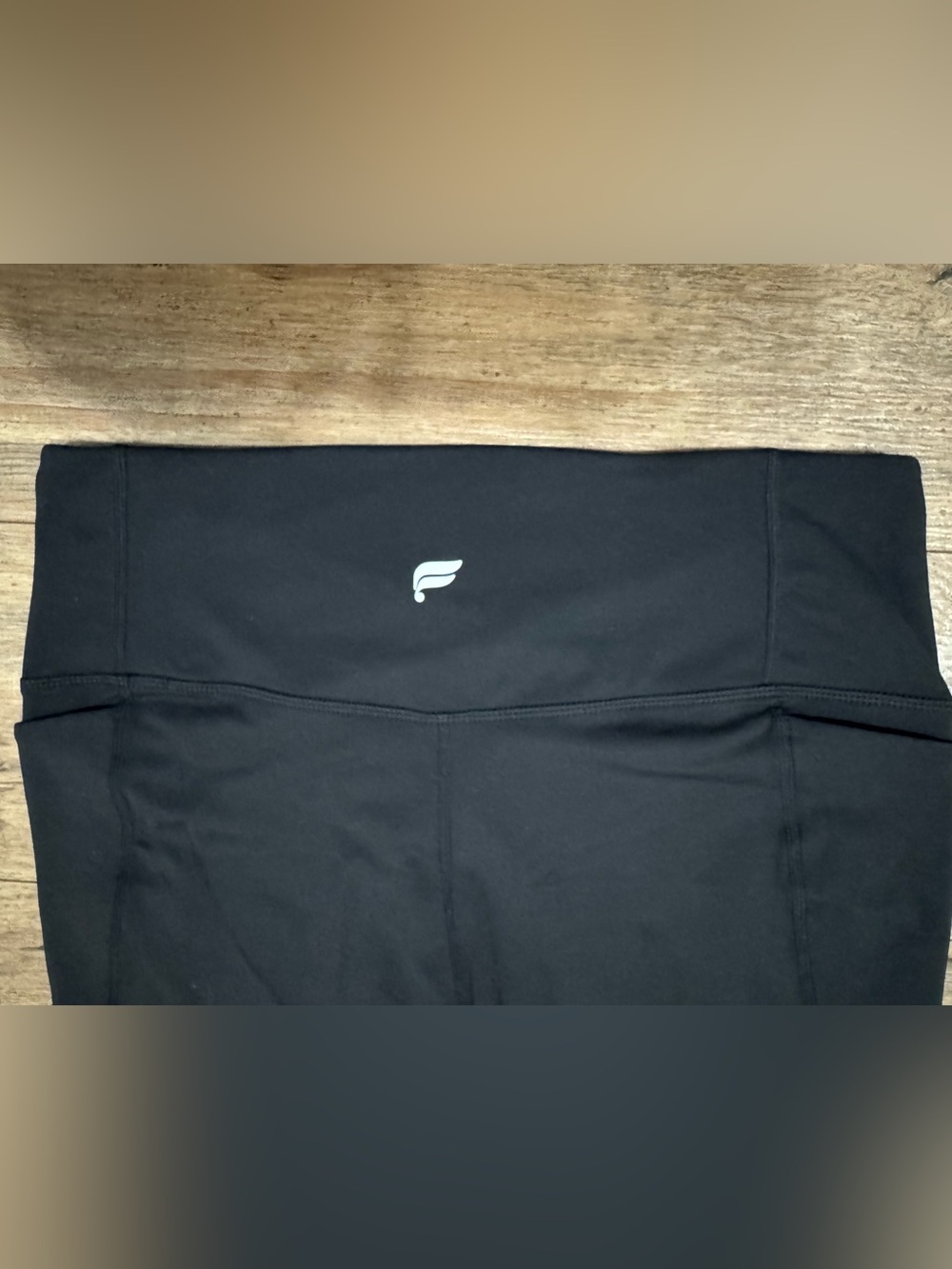 *NWT Fabletics Oasis PureLux High-Waisted Crossover Flare Black Leggings - Picture 6 of 12